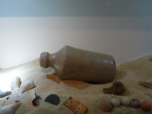 Bottle and glass shards excavated from Parramatta